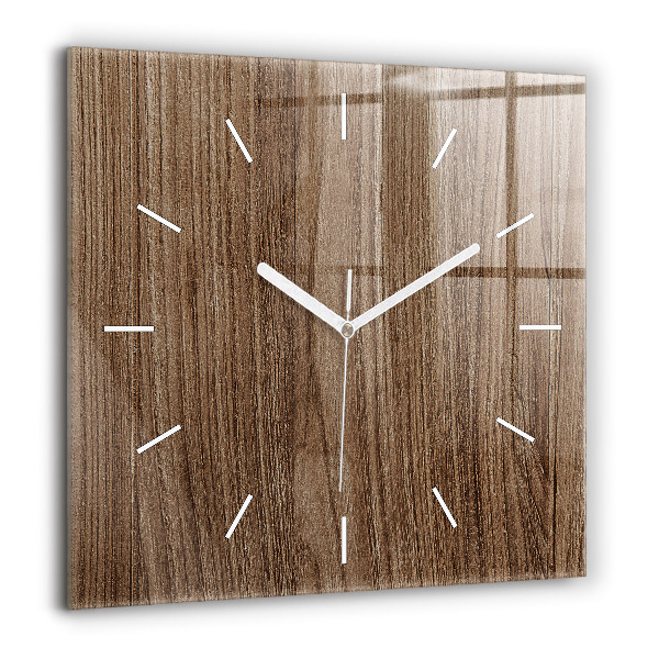 Horloge murale carrée 60x60 cm Bois foncé