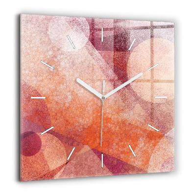 Horloge murale carrée 60x60 cm Abstraction géométrique