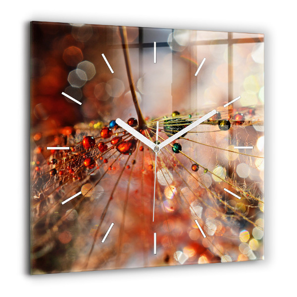 Horloge carrée en verre 60x60 cm Souffleur avec rosée