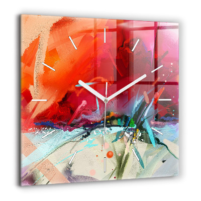 Horloge murale carrée 60x60 cm Rangées d'épices