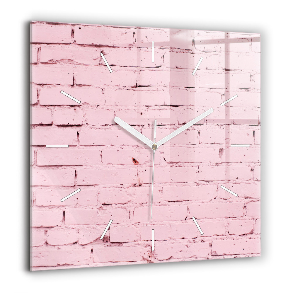 Horloge murale carrée 60x60 cm Mur de briques