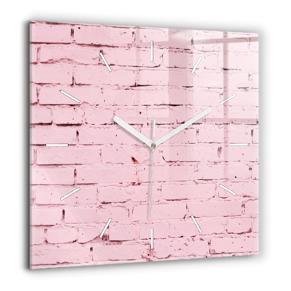 Horloge murale carrée 60x60 cm Mur de briques