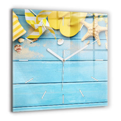 Pendule carrée en verre 60x60 cm Accessoires de plage et planches