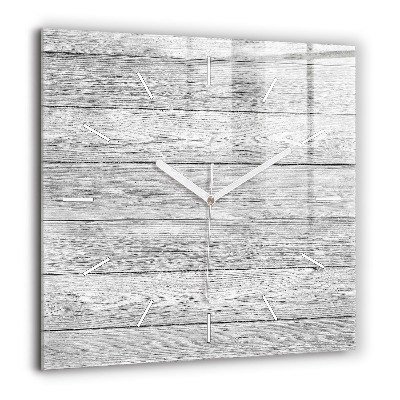 Horloge carrée en verre 60x60 cm Panneaux en bois