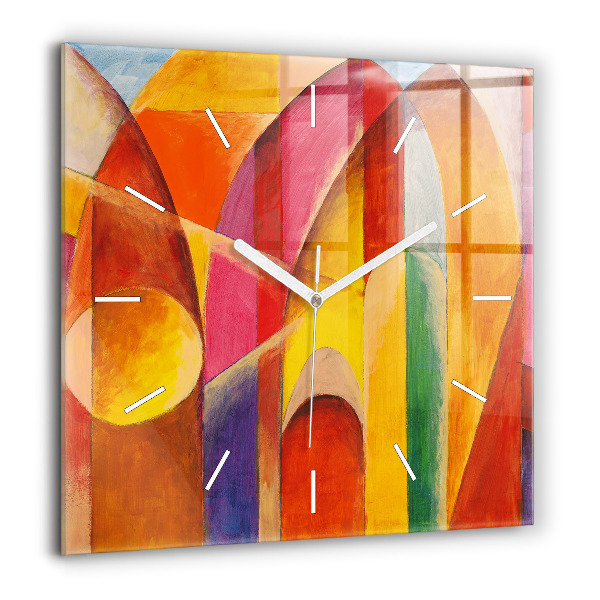 Horloge murale carrée 60x60 cm Décoration artistique Abstraction