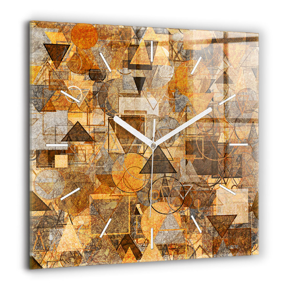 Horloge murale carrée 60x60 cm Formes géométriques