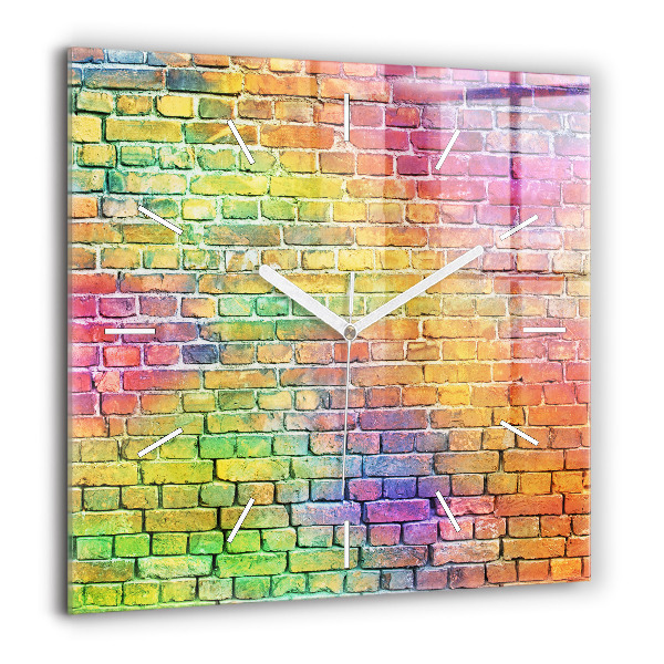 Horloge murale carrée 60x60 cm Mur peint