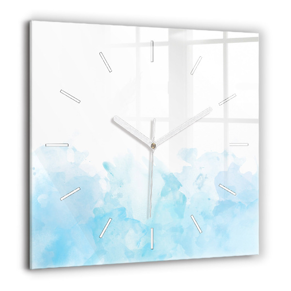 Horloge carrée en verre 60x60 cm Taches peintes