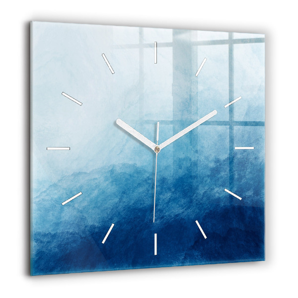 Horloge carrée en verre 60x60 cm Eau abstraite