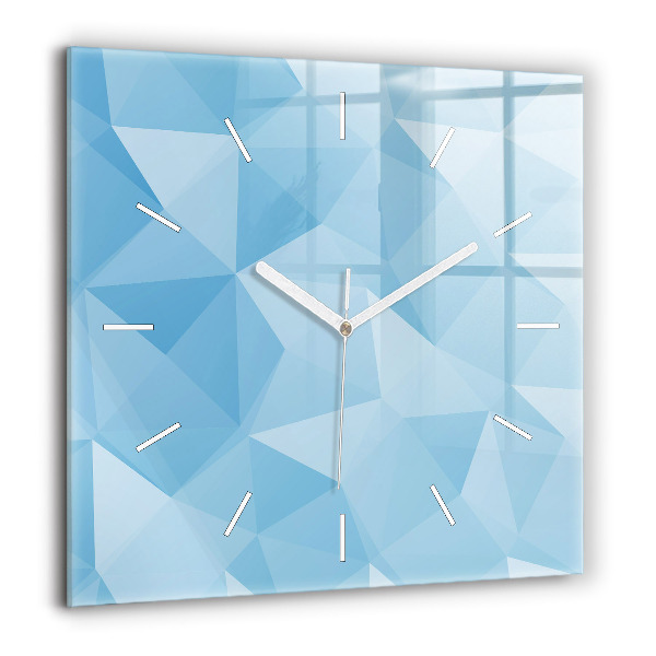 Horloge murale carrée 60x60 cm Triangles abstrait