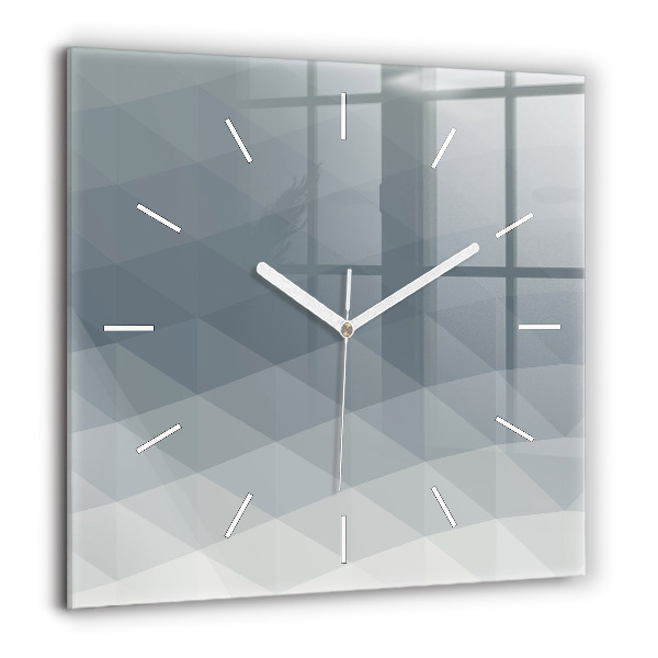 Horloge carrée en verre 60x60 cm Abstraction grise