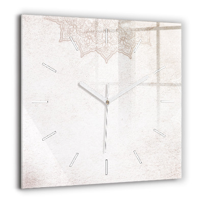 Horloge carrée en verre 60x60 cm Motif décoratif