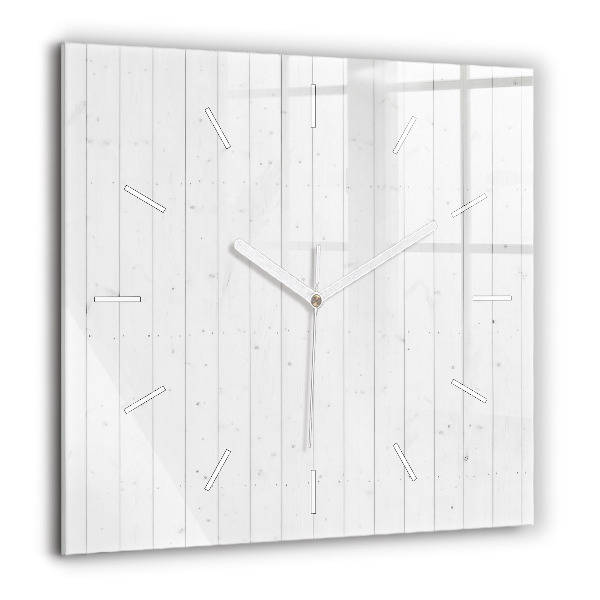 Horloge murale carrée 60x60 cm Motif de panneaux en bois