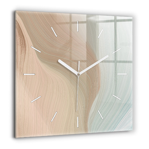 Horloge murale carrée 60x60 cm Vague abstraite