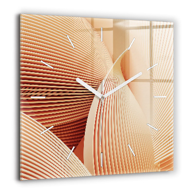 Horloge murale carrée 60x60 cm Motif abstrait de vagues
