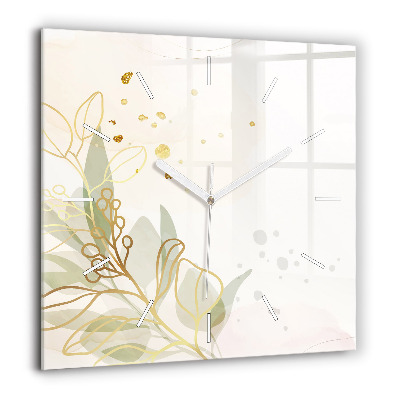 Horloge carrée en verre 60x60 cm Abstrait pastel