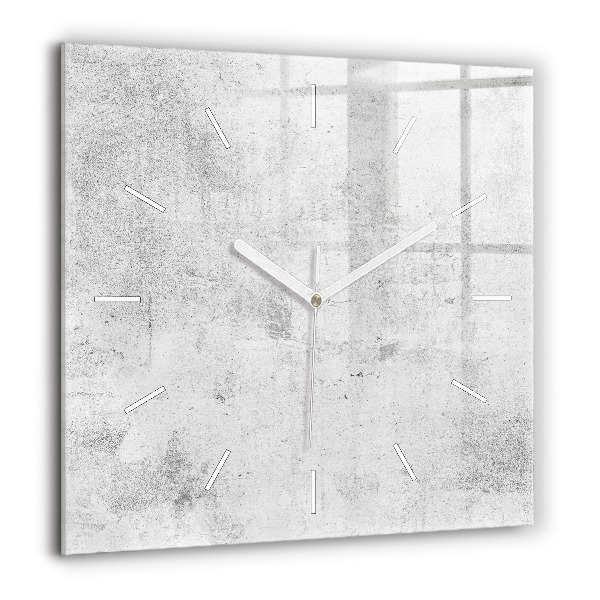 Horloge murale carrée 60x60 cm Mur en béton