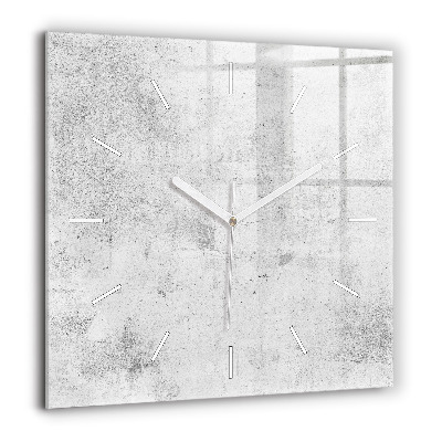 Horloge murale carrée 60x60 cm Mur en béton