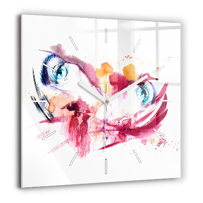 Horloge murale carrée 60x60 cm Couple romantique