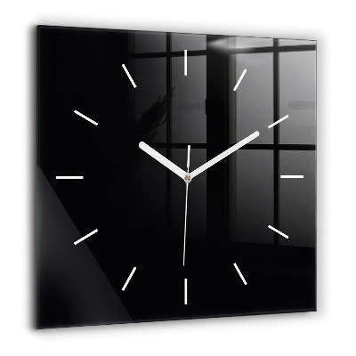 Horloge carrée en verre 60x60 cm Noir