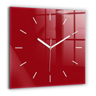 Horloge murale carrée 60x60 cm Rouge