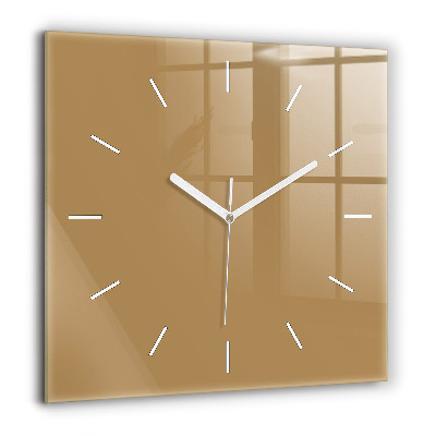 Horloge carrée en verre 60x60 cm Beige