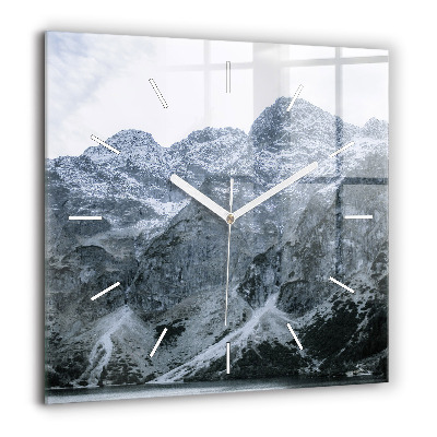 Horloge carrée en verre 60x60 cm Morskie Oko dans les Tatras