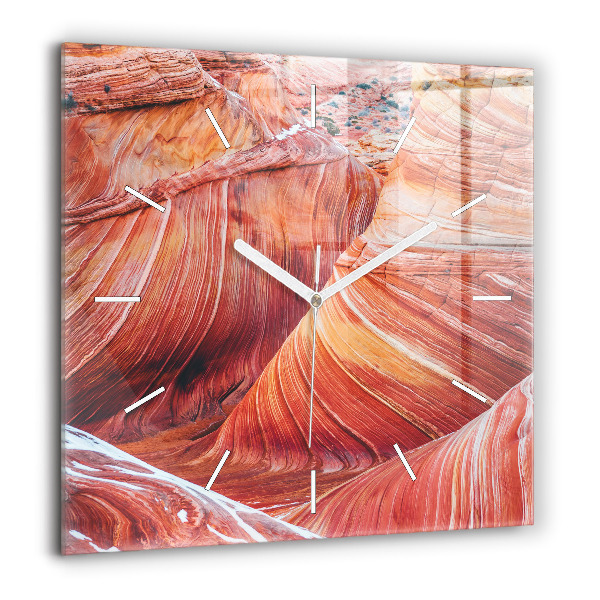 Pendule carrée en verre 60x60 cm Grand Canyon pittoresque