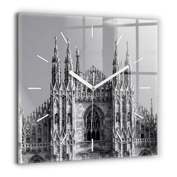 Horloge carrée en verre 60x60 cm Cathédrale Duomo Di Milano