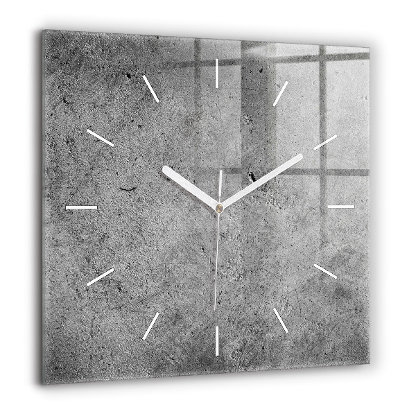 Pendule carrée en verre 60x60 cm Mur industriel