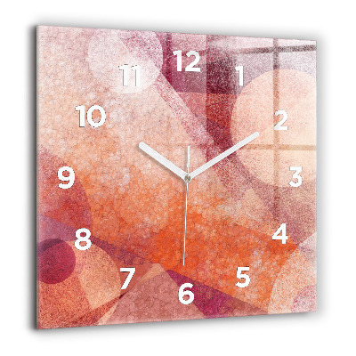 Horloge murale carrée 60x60 cm Abstraction géométrique