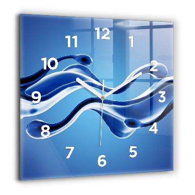 Horloge murale carrée 60x60 cm Abstrait liquide