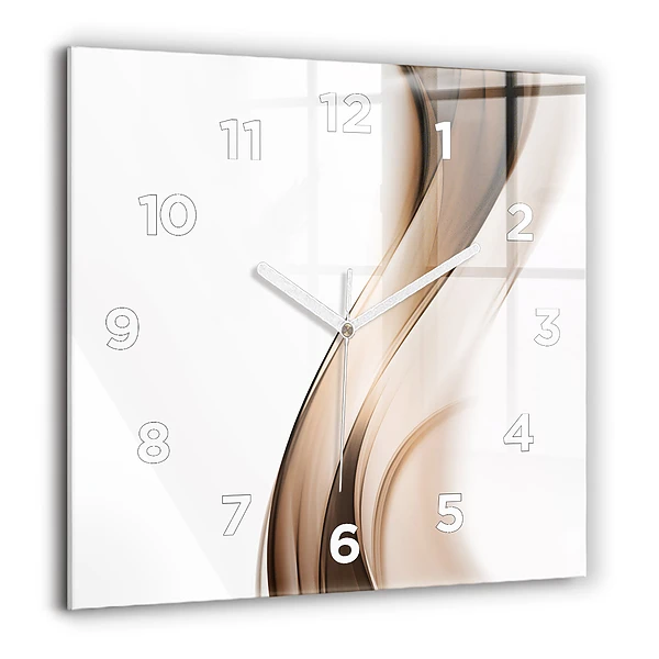 Horloge carrée en verre 60x60 cm Ligne abstraite