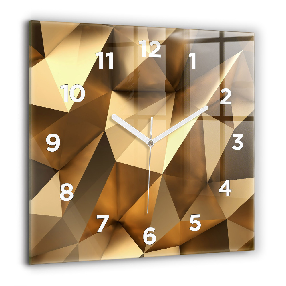Horloge murale carrée 60x60 cm Texture géométrique