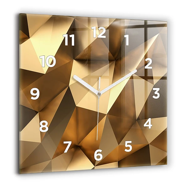 Horloge murale carrée 60x60 cm Texture géométrique