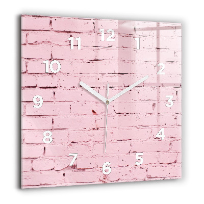 Horloge murale carrée 60x60 cm Mur de briques