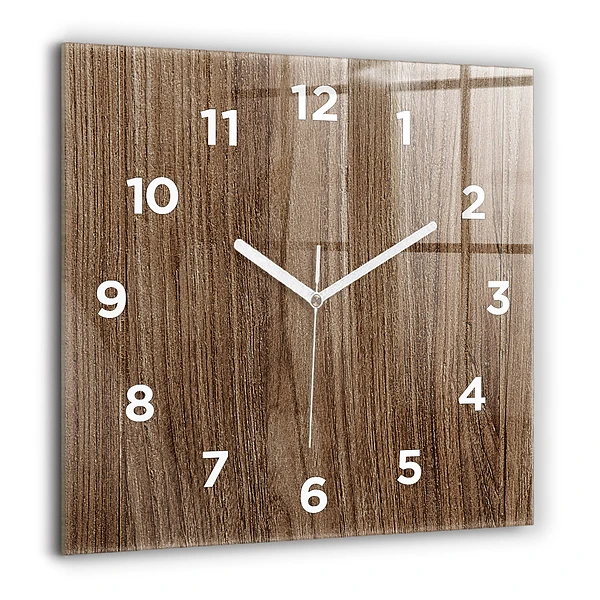 Horloge murale carrée 60x60 cm Bois foncé