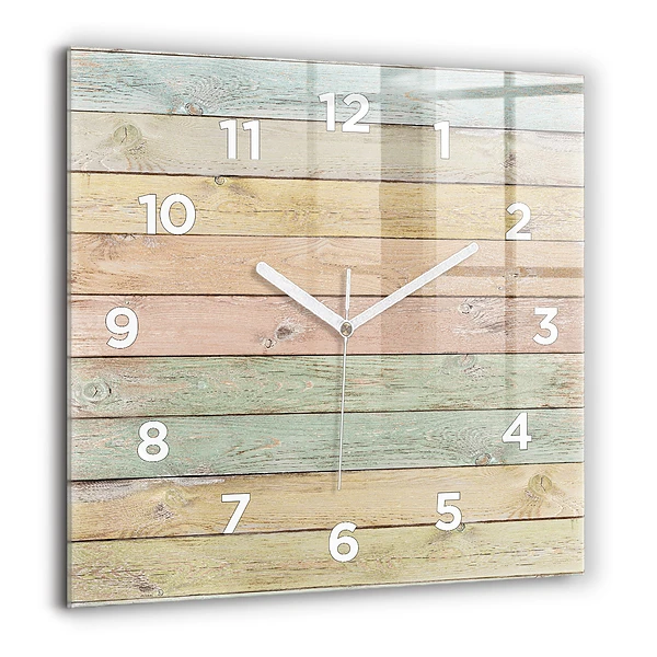 Horloge murale carrée 60x60 cm Tableaux colorés