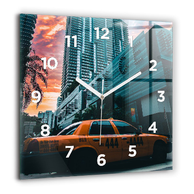 Horloge murale carrée 60x60 cm Miami, Floride