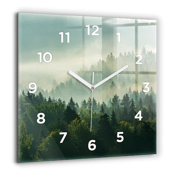Horloge murale carrée 60x60 cm Enfants au lever du soleil