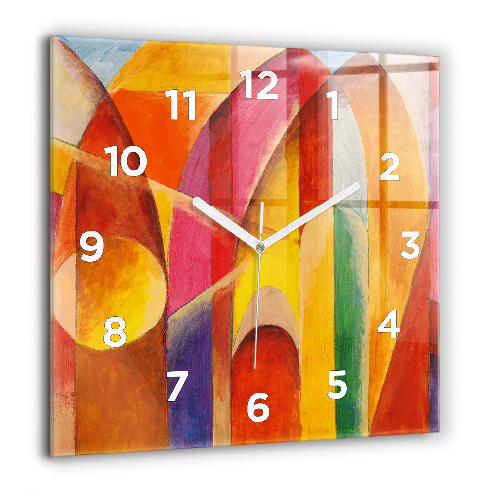 Horloge murale carrée 60x60 cm Décoration artistique Abstraction