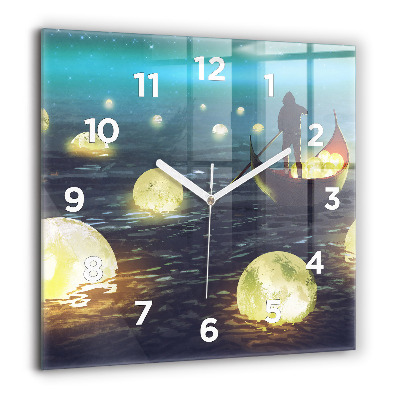 Horloge murale carrée 60x60 cm Abstraction