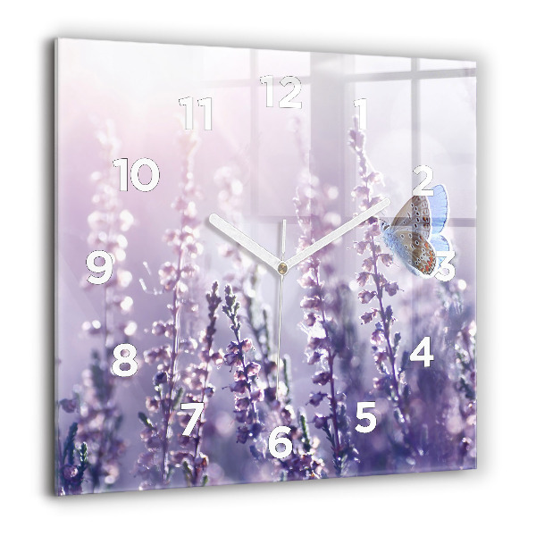 Pendule carrée en verre 60x60 cm Abstraction