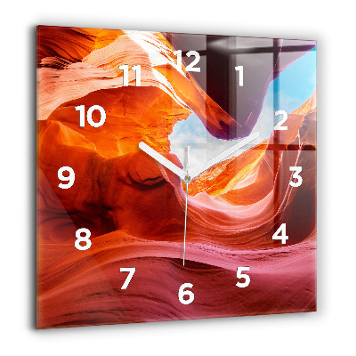 Horloge carrée en verre 60x60 cm Canyon
