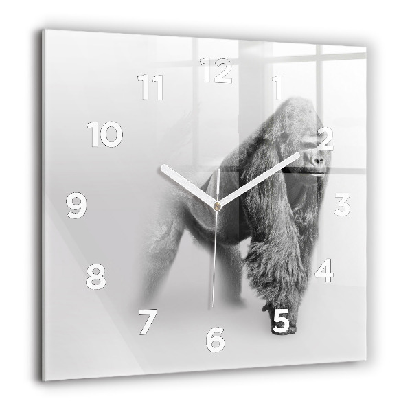 Pendule carrée en verre 60x60 cm Collection d'art animalier