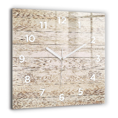 Horloge murale carrée 60x60 cm Panneaux de bois