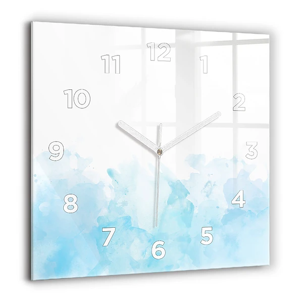 Horloge carrée en verre 60x60 cm Taches peintes