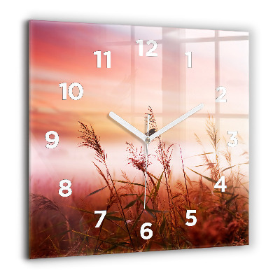 Horloge murale carrée 60x60 cm Matin brumeux