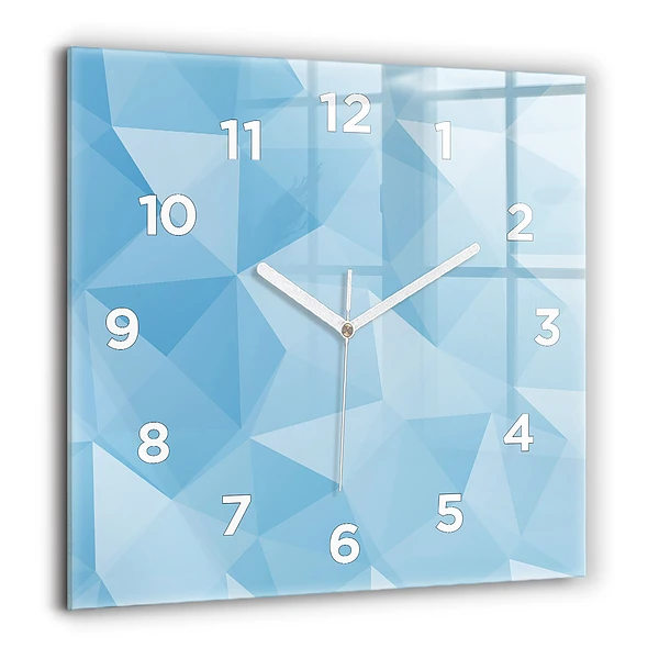 Horloge murale carrée 60x60 cm Triangles abstrait