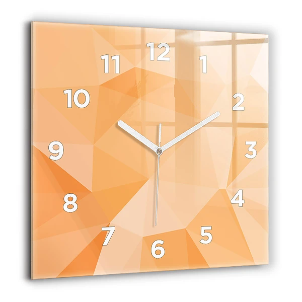 Pendule carrée en verre 60x60 cm Triangles abstraits
